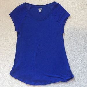 Aerie lightweight tee with polka dot shoulder
