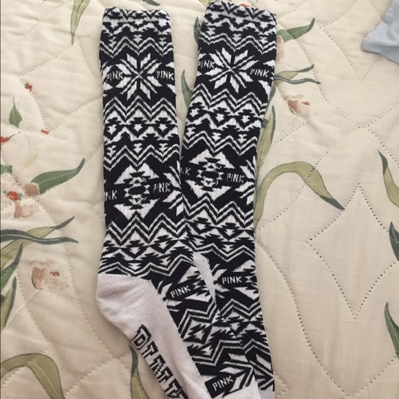 VS PINK knee high socks