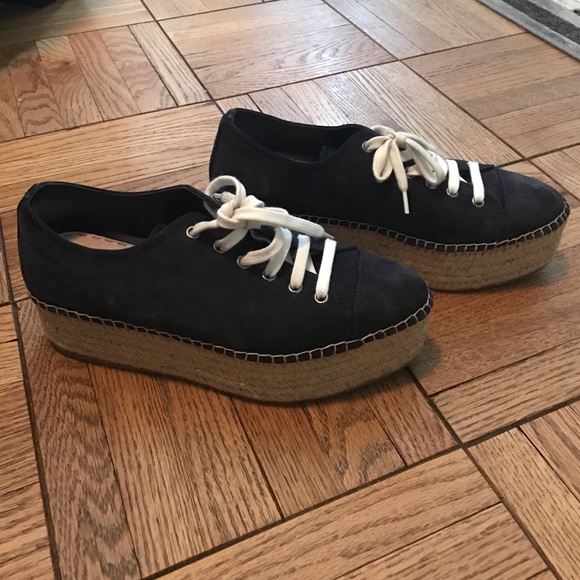 Women A pair of designer espadrilles flats.
