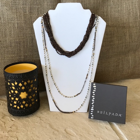 Silpada multi-strand seed bead necklace N1815 - Picture 4 of 4