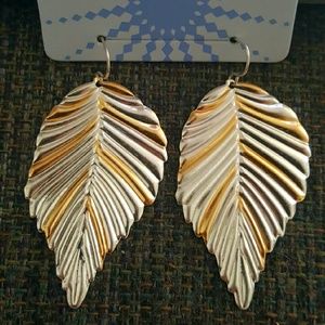 Silver/Gold Leaf Earrings