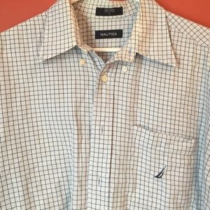 Nautica short sleeve button down L