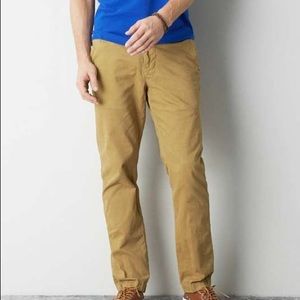 American eagle slim straight khakis.