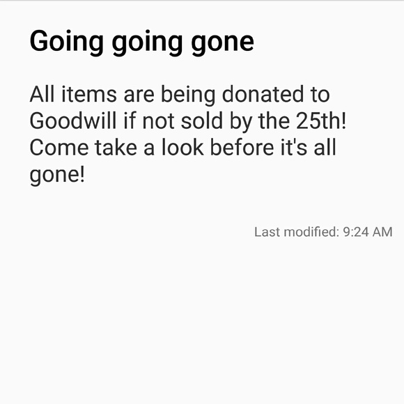 Everything in my closet must go!