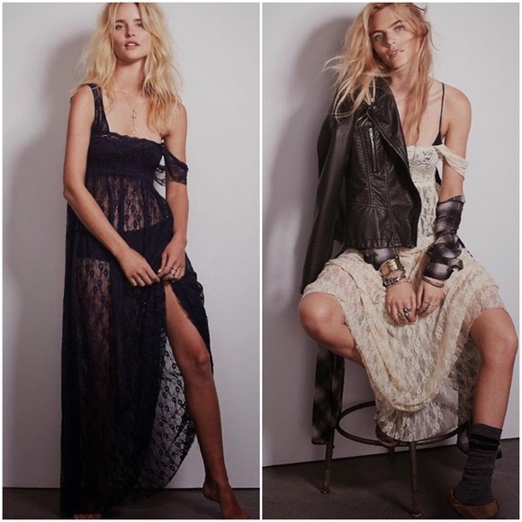 Long Lace Sheer Sleeveless Boho Hippie Summer NWT - Picture 4 of 4