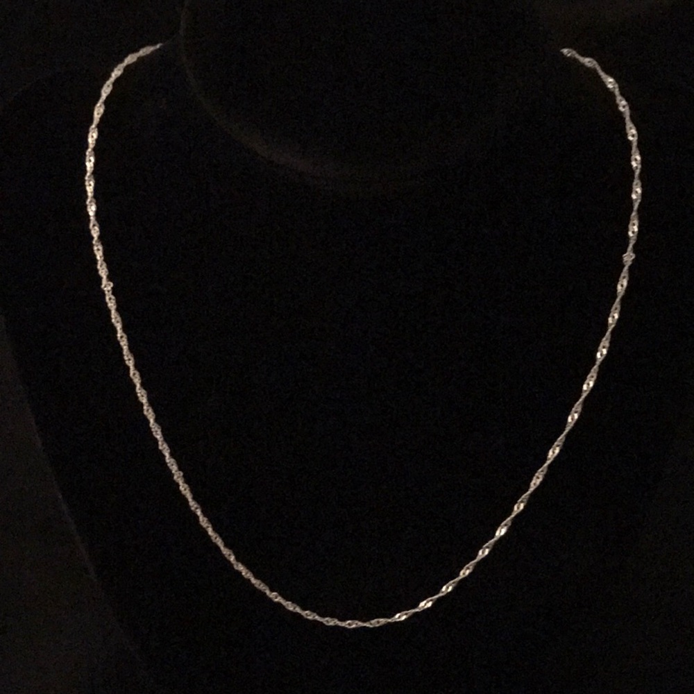 .925 Sterling Silver Thin Chain Necklace