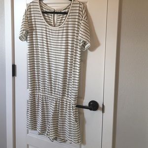 Size M J Crew Factory striped knit romper