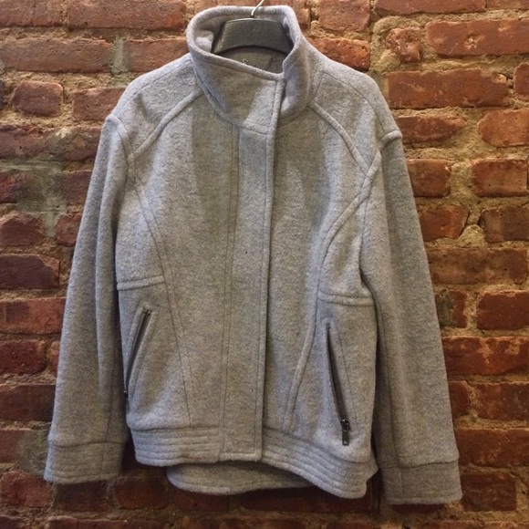 Light gray Banana Republic coat.