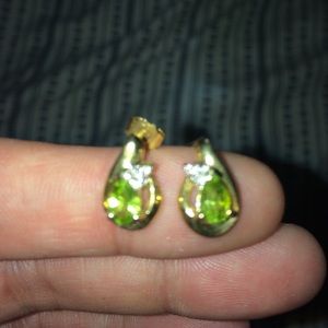 Gold Peridot earrings