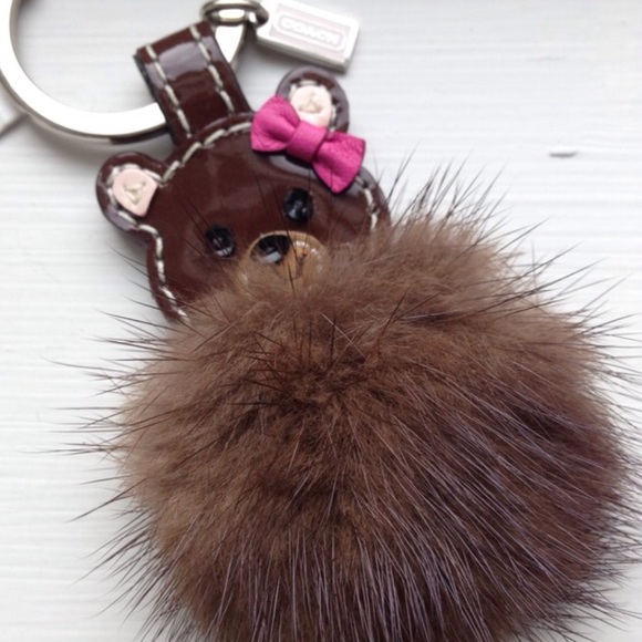 Coach Mink Bear Keychain NWT - Picture 2 of 4