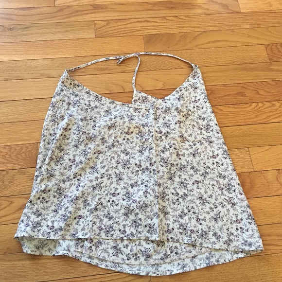 Tank top with lavender colored floral design.