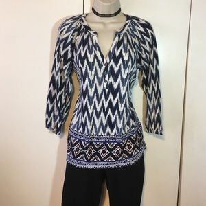Lucky brand boho blouse, EUC, size M