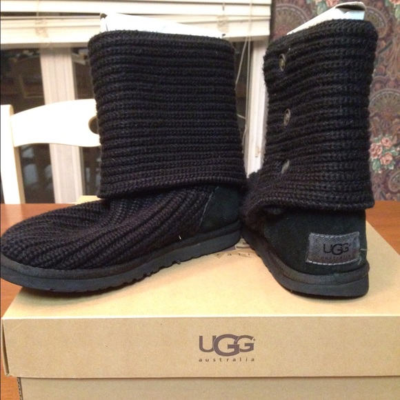 Black Knit UGG Boots