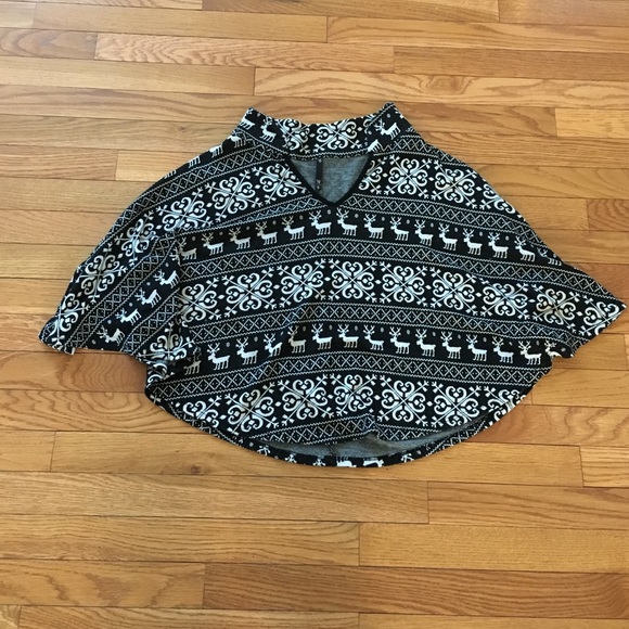 Black holiday poncho.