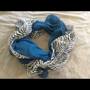 Blue and zebra ✨ scarf