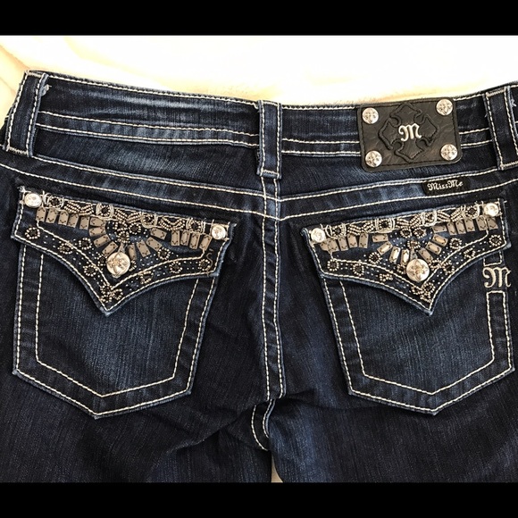 Miss Me Denim - Miss Me dark wash signature rise boot cut denim