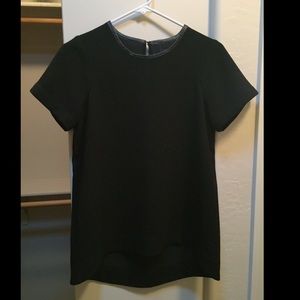 Madewell Leather-Trim tailor tee