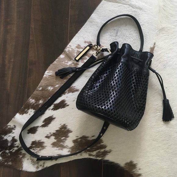 Loeffler Randall Handbags - Loeffler Randall Black Industry Leather Bucket Bag