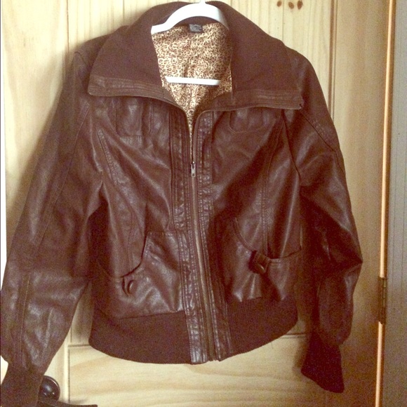 Brown pleather jacket