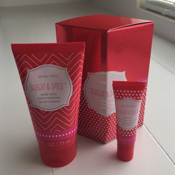 Mary Kay Sugar & Spice lotion, lip balm gift set