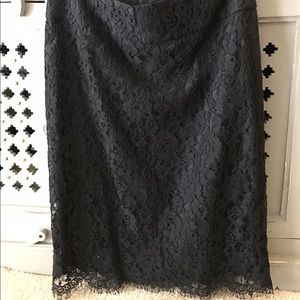 Banana Republic Black lace pencil skirt