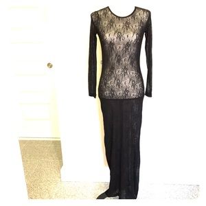 Moschino sheer long sleeved dress