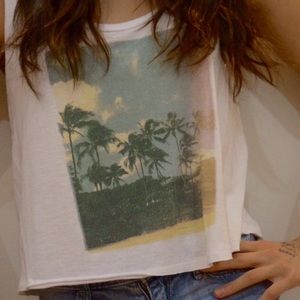 Artsy Beach Crop Top (words on back) - SOLD