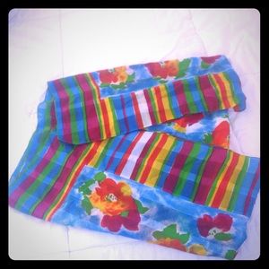 Multicolored Flower Scarf