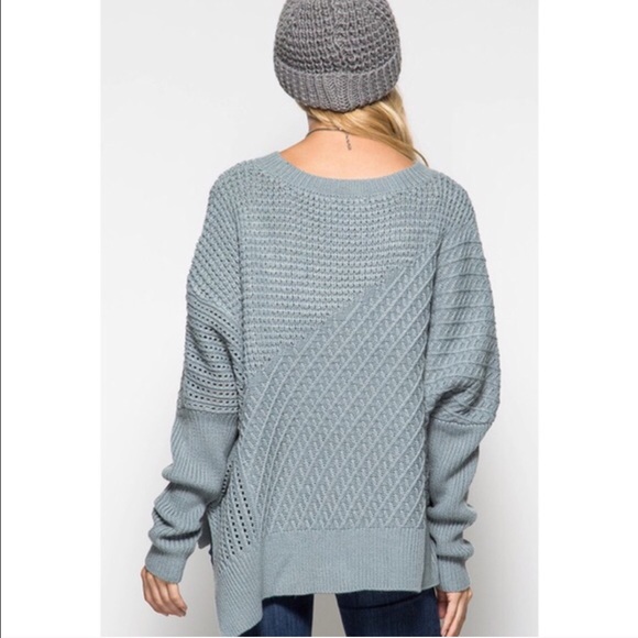 XX EMIKO long sleeve oversize sweater - SLATE BLUE - Picture 3 of 3
