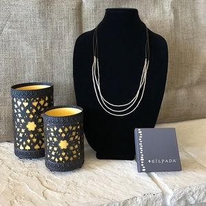 Silpada Sterling Silver and leather necklace N2196