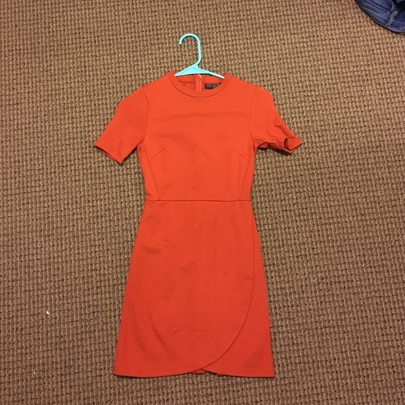 Orange tight fitted Topshop dress!