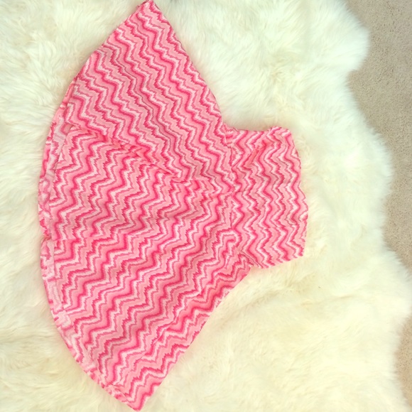 Cute circle skirt dress strapless pink