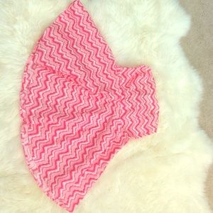 Cute circle skirt dress strapless pink