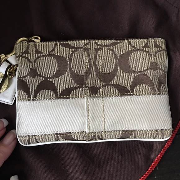 Coach monogram wristlet