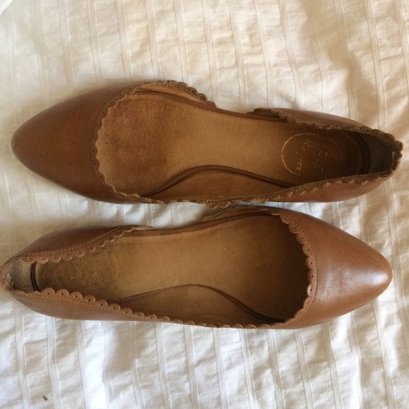 Jack Roger's brown Chantel scalloped flat