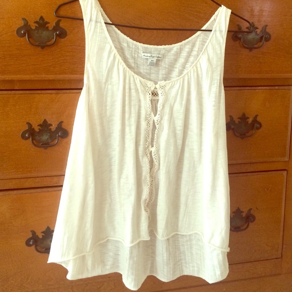 A white flowy tank top
