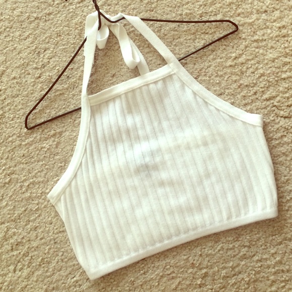 A white crop top