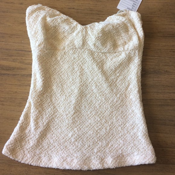 NWT Urban Outfitters cream strapless top
