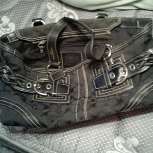 Black authentic coach purse