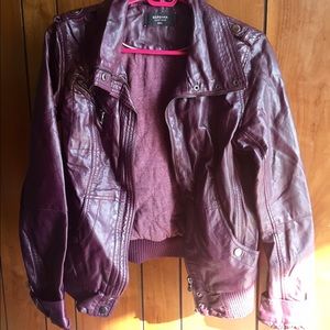 Bershka, Purple Leather Jacket