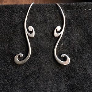 Sterling silver curl earrings