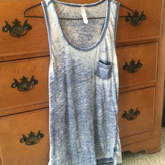 Very soft light blue tank top
