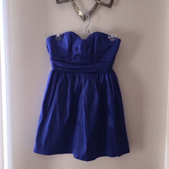 blue strapless dress - Picture 1 of 3