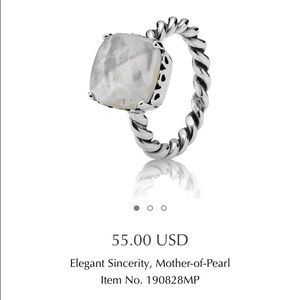 I'm selling my mother of Pearl pandora ring