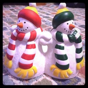Partylite! Snowmen Pillar Holder!