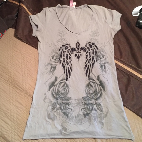 angel wings & fleur-de-Lis with black lace