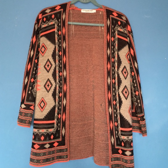 Aztec pattern cardigan