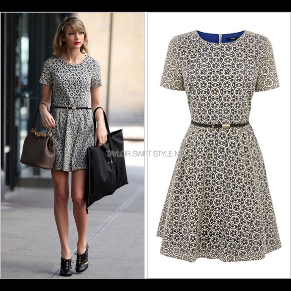 oasis embroidered dress