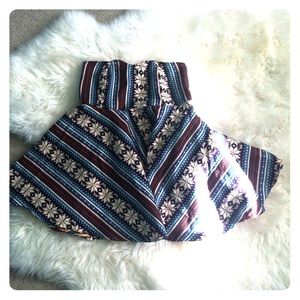 A circle skirt strapless dress