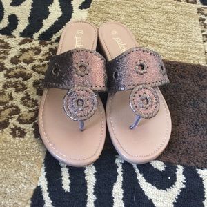 Brown Glitter Sandals
